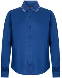 Paul & Shark - Logo-Embroidered Long-Sleeve Polo Shirt - Lyst