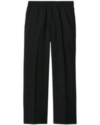 Burberry - Straight Broek Van Wolblend - Lyst