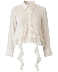 Cinq À Sept - Nori Ruffled Shirt - Lyst