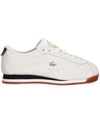 Lacoste - Logo-Embroidered Suede Sneakers - Lyst