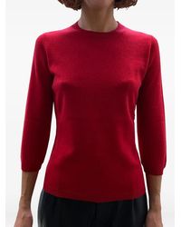 LA ROSE - Three-Quarter-Sleeved Top - Lyst