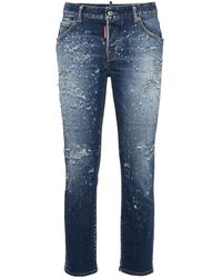 DSquared² - Jean Slim À Effet Usé - Lyst
