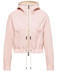 Moncler - Linen & Cotton Blend Zip-Up Hoodie - Lyst