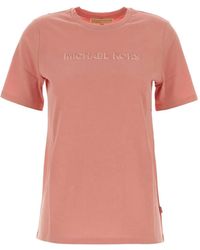 MICHAEL Michael Kors - Logo-Embossed Cotton T-Shirt - Lyst