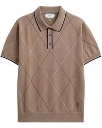 Pringle of Scotland - Argyle-Pattern Polo Shirt - Lyst