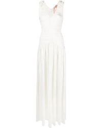 N°21 - Ruched-Detailing Long Dress - Lyst