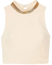 Sandro - Linen-Cotton Top - Lyst