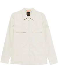 BOSS - Zip-Up Shirt Jacket - Lyst