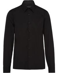 Prada - Long-Sleeved Cotton Shirt - Lyst