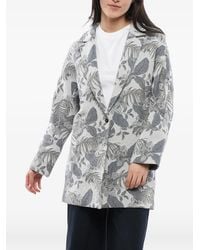 Woolrich - Floral-Print Jacquard Coat - Lyst