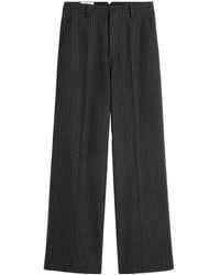 Ami Paris - Pantaloni A Gamba Ampia Gessati - Lyst