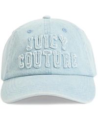 Juicy Couture - Logo-Embroidered Denim Cap - Lyst