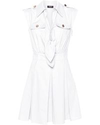 Liu Jo - Short Cotton Dress With Pleats - Lyst