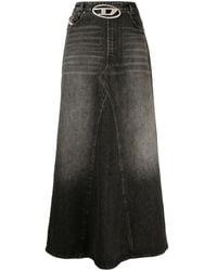 DIESEL - Denim Maxi Skirt - Lyst