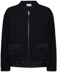 Moncler - Zip-Up Bouclé-Texture Jacket - Lyst