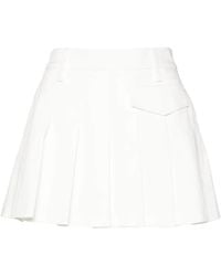 Blanca Vita - Pleated Cotton Mini Skirt - Lyst