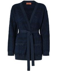 Missoni - Vest Met Zigzag Patroon En Ceintuur - Lyst