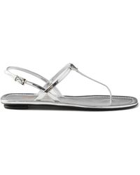 Prada - Triangle-Logo Thong Sandals - Lyst