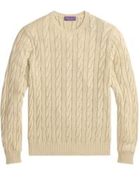 Ralph Lauren - Kabelgebreide Trui Met Lange Mouwen - Lyst