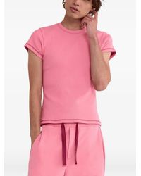 Sanderlak - T-Shirt Côtelé À Coutures Contrastantes - Lyst