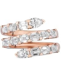 Jewels Aficionado - 18K Rose Diamond Bypass Ring - Lyst