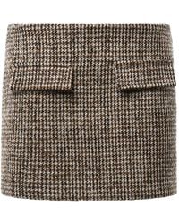 Dondup - Houndstooth-Pattern Flap-Pocket Skirt - Lyst