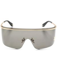 Roberto Cavalli - Logo-Plaque Shield-Frame Sunglasses - Lyst