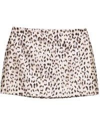 P.A.R.O.S.H. - Falda corta con motivo de leopardo - Lyst