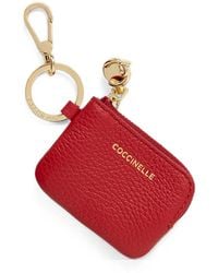 Coccinelle - C-Me Softy Logo-Print Grained-Leather Keyring - Lyst