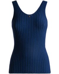 Bally - Cut-out Knitted Tank Top - Lyst