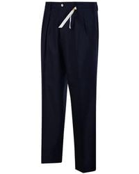 Santaniello - Pleated-Detail Straight-Leg Trousers - Lyst