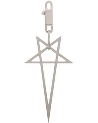 Rick Owens Pentagram Keychain - Metallic