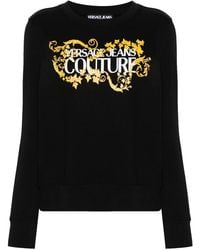 Versace Jeans Couture - Barocco Logo-Print Sweatshirt - Lyst
