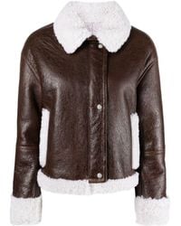 Yves Salomon - Shearling-trim Leather Jacket - Lyst