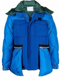 Sacai - Panelled Oversize-pocket Padded Jacket - Lyst
