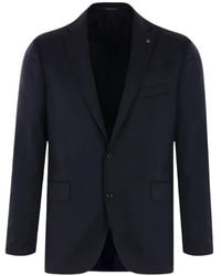 Tagliatore - Einreihiger Anzug Mit Fallendem Revers - Lyst