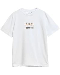 Barbour - X A.P.C. Logo-Print Cotton T-Shirt - Lyst