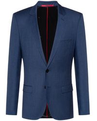 HUGO - Notched-Lapel Single-Breasted Jacket - Lyst