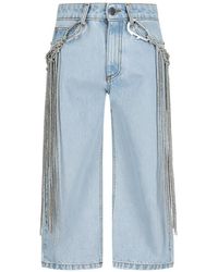 GIUSEPPE DI MORABITO - Jean Court À Ceinture Détachable - Lyst