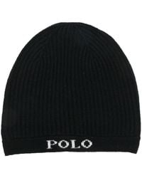 Polo Ralph Lauren - Logo-intarsia Rib-knit Beanie - Lyst