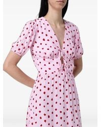 Mar De Margaritas - Printed Tie-Fastening Mini Dress - Lyst