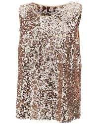 Elena Miro - Top Con Paillettes - Lyst