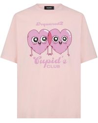 DSquared² - Cupid's Club Cotton T-shirt - Lyst