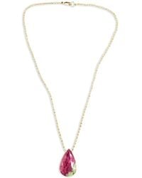 Madison - Ruby Zoisite Teardrop Necklace - Lyst