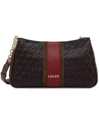 Liu Jo - Small Logo-Embossed Striped Cross-Body Bag - Lyst