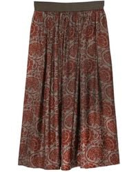 Uma Wang - Flared Rok Met Bloemenprint - Lyst