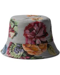 Prada - Sombrero de pescador reversible con estampado floral - Lyst