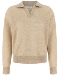 Brunello Cucinelli - Waffle-Knit Mohair-Blend Jumper - Lyst
