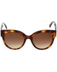 Longchamp - Tortoiseshell-Effect Round-Frame Sunglasses - Lyst