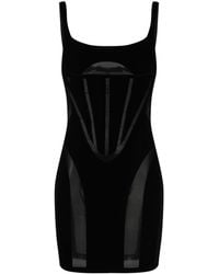 Wolford - X Semi-Sheer Panelled Minidress - Lyst